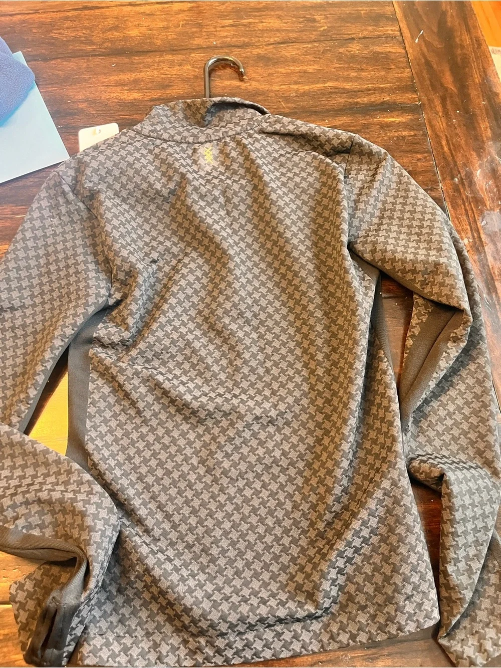 RHONE Womens Gray Houndstooth Half-Zip Pullover - Picture 3 of 5